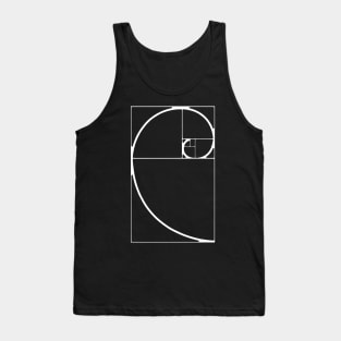 Fibonacci curve golden cut art Tank Top